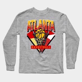 Atlanta Basketball 90s Throwback Long Sleeve T-Shirt